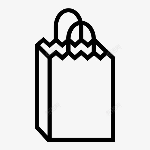 购物袋购买纸袋图标svg_新图网 https://ixintu.com 手提袋 纸袋 购买 购物袋