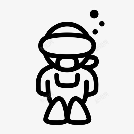 水肺潜水员海洋水肺潜水图标svg_新图网 https://ixintu.com 水下 水肺潜水 水肺潜水员 浮潜 海洋