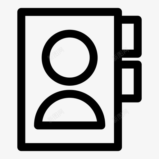 通讯录手机姓名图标svg_新图网 https://ixintu.com 号码 姓名 手机 通讯录