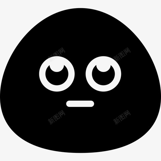 滚动的眼睛表情情绪图标svg_新图网 https://ixintu.com 咪咪表情符号 情绪 感觉 滚动的眼睛 脸 表情