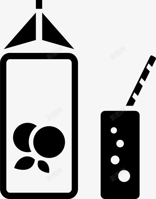 果汁新鲜水果图标svg_新图网 https://ixintu.com 包装 新鲜 果汁 橙汁 水果 食品和饮料
