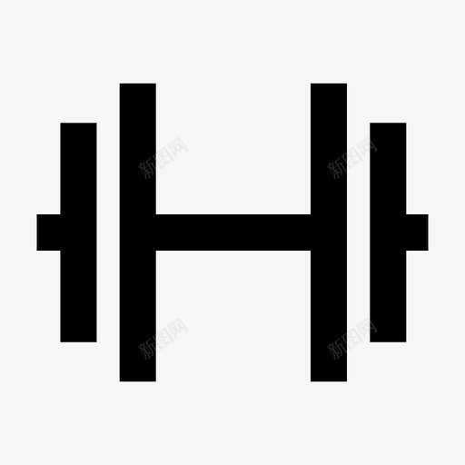 健身房哑铃设备图标svg_新图网 https://ixintu.com 健身 健身房 哑铃 材料图标 设备 锻炼