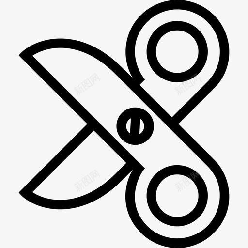 打开剪刀剪图标svg_新图网 https://ixintu.com 剪 打开剪刀