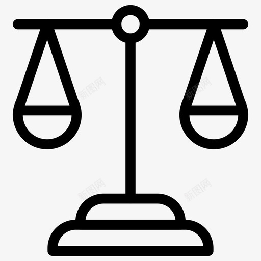 比例平衡银行图标svg_新图网 https://ixintu.com 司法 平衡 比例 法律 用户界面线图标 银行
