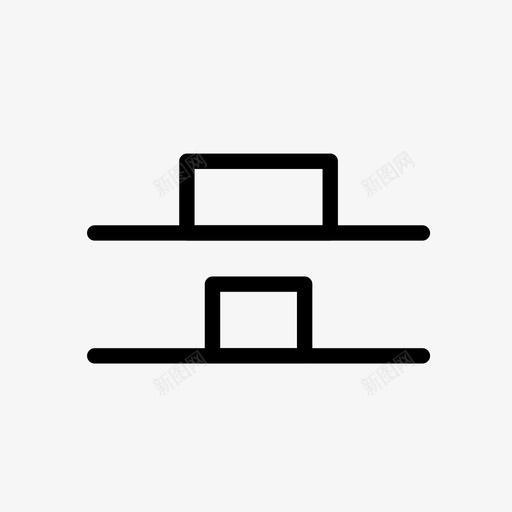 垂直分布底部对齐形状图标svg_新图网 https://ixintu.com 垂直分布底部 对齐 对齐和排序 形状 排序