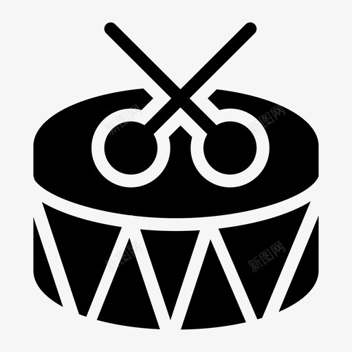 鼓庆祝节日图标svg_新图网 https://ixintu.com 圣诞图标第一卷 庆祝 派对 节日 音乐 鼓