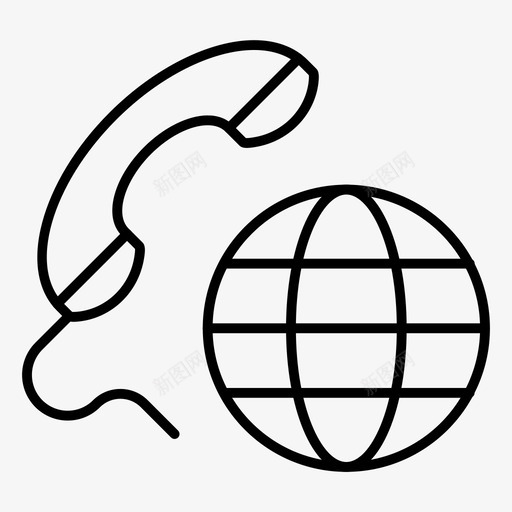 全局呼叫国际图标svg_新图网 https://ixintu.com 全局 呼叫 国际 客户服务细线图标 服务