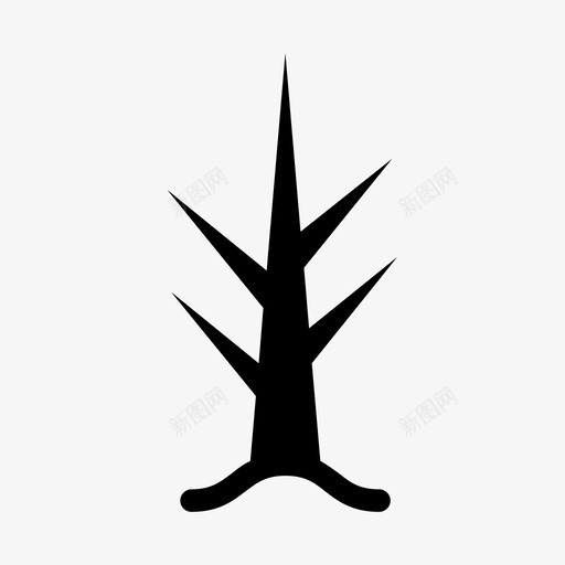 枯树光秃秃的树图标svg_新图网 https://ixintu.com 光秃秃的树 枯树