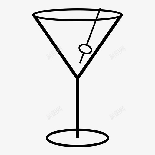 鸡尾酒酒精国际化图标svg_新图网 https://ixintu.com 国际化 橄榄 美食乐趣 酒精 饮料 马提尼 鸡尾酒