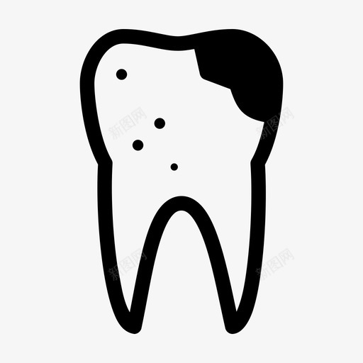 牙齿牙医健康图标svg_新图网 https://ixintu.com 健康 牙医 牙根 牙齿 磨牙