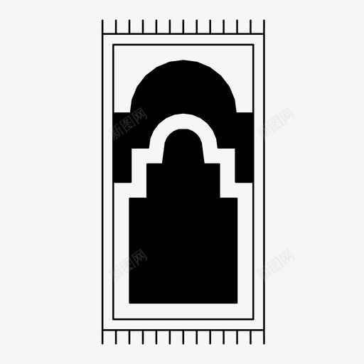 祈祷地毯阿拉伯语穆斯林图标svg_新图网 https://ixintu.com 祈祷地毯 祈祷垫 穆斯林 阿拉伯语