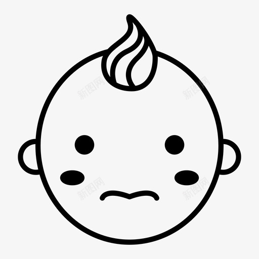 伤心的宝宝心情不好哭闹的宝宝图标svg_新图网 https://ixintu.com 伤心的宝宝 哭闹的宝宝 宝宝 心情不好