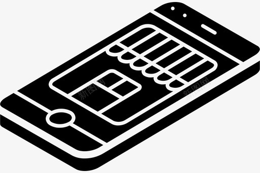 移动商店商业销售图标svg_新图网 https://ixintu.com 商业 电子商务 移动商店 购物 销售