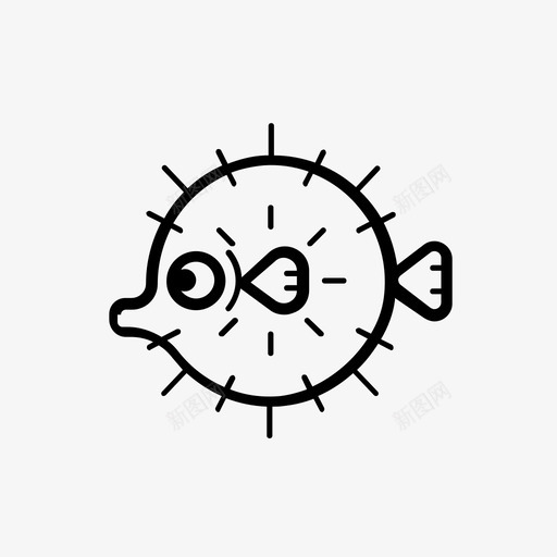 河豚海毒液图标svg_新图网 https://ixintu.com 卡通河豚鱼 毒液 河豚 海 海2