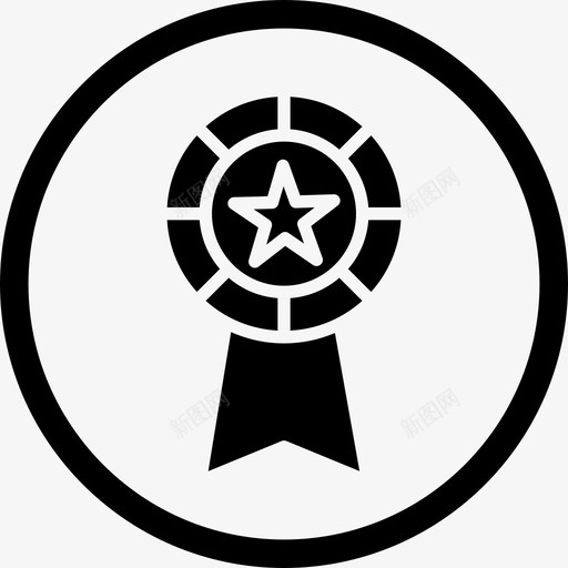 丝带奖项奖章图标svg_新图网 https://ixintu.com 丝带 圈 奖章 奖项 电子商务