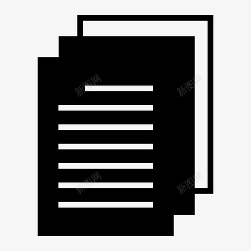 文件复印文件纸张图标svg_新图网 https://ixintu.com 复印文件 文件 纸张