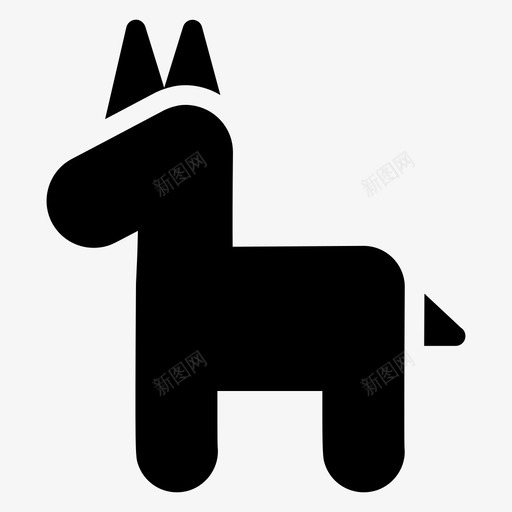 宝贝庆祝游戏图标svg_新图网 https://ixintu.com 宝贝 庆祝 摇摇木马 派对庆祝字形图标 游戏 玩具