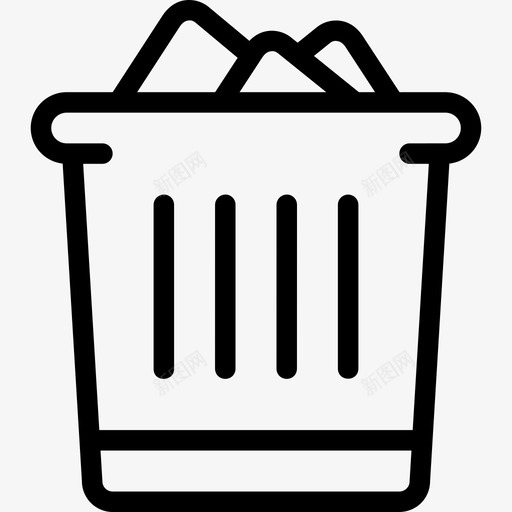 垃圾箱商业垃圾图标svg_新图网 https://ixintu.com 办公室 办公室1 商业 垃圾 垃圾箱