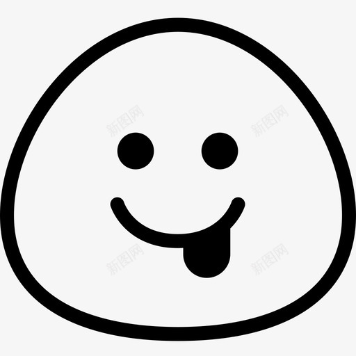 顽皮表情咪咪表情线图标svg_新图网 https://ixintu.com 咪咪表情线 表情 顽皮