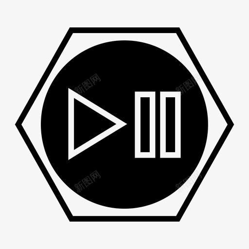 休息一下概念媒体图标svg_新图网 https://ixintu.com 休息一下 媒体 放松 暂停 概念