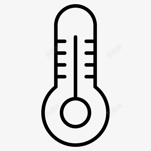 温度计热的温度的图标svg_新图网 https://ixintu.com 天气稀薄的 温度的 温度计 热的