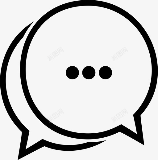 社交言语泡沫符号图标svg_新图网 https://ixintu.com 社交 符号 言语泡沫