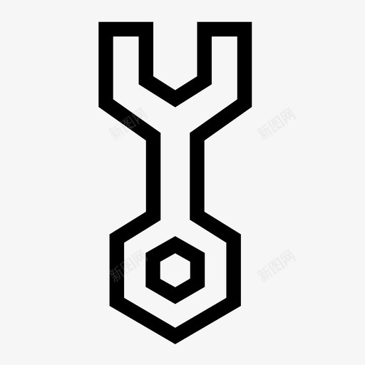 扳手选件螺钉图标svg_新图网 https://ixintu.com 工具 扳手 线性工具 螺钉 选件 钢
