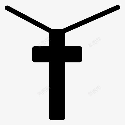 项链十字架食物图标svg_新图网 https://ixintu.com 十字架 复活节标志 珠宝 项链 食物