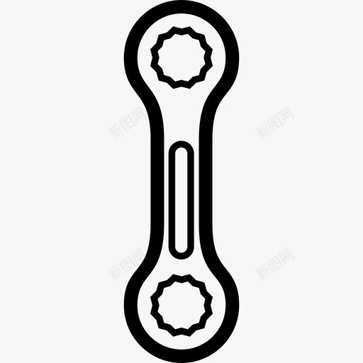 双头梅花扳手棘轮工具图标svg_新图网 https://ixintu.com 五金工具黑线 双头梅花扳手 工具 棘轮