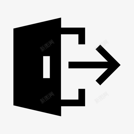 入口出口门门口图标svg_新图网 https://ixintu.com 入口 入口出口 疏散 紧急情况 门 门口