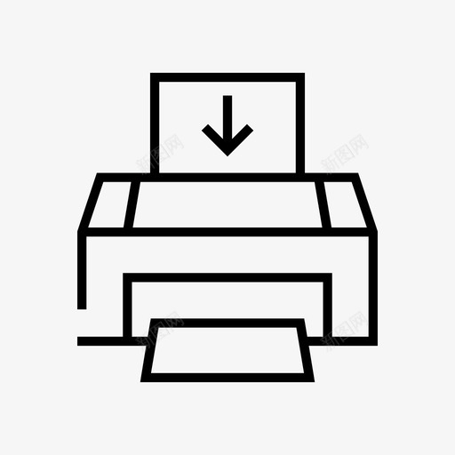 文档打印纸张打印机图标svg_新图网 https://ixintu.com 打印机 操作 文档打印 纸张