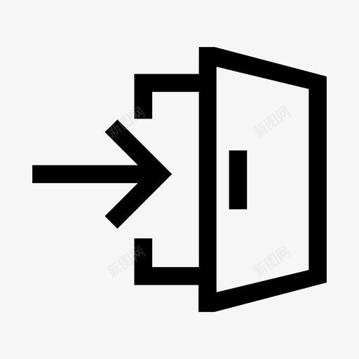 入口出口门紧急情况图标svg_新图网 https://ixintu.com 入口 入口出口 安全 疏散 紧急情况 门