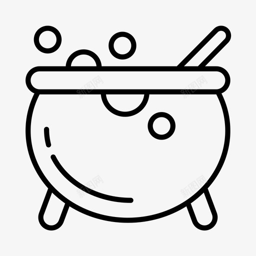 大锅童话幻想图标svg_新图网 https://ixintu.com 大锅 女巫 幻想 民俗 童话 魔法