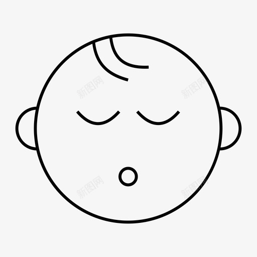 宝宝睡脸困宝宝图标svg_新图网 https://ixintu.com 困宝宝 宝宝睡 脸