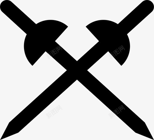 剑战争骑士图标svg_新图网 https://ixintu.com 中世纪 刀剑 剑 战争 骑士