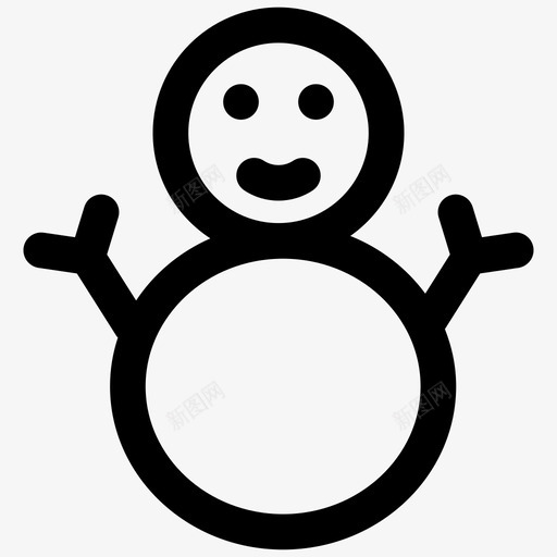 雪人寒冷圣诞概要图标svg_新图网 https://ixintu.com 圣诞概要 寒冷 雪人