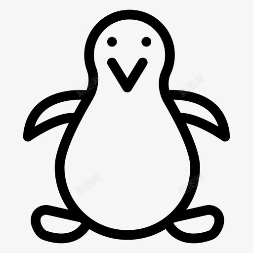 动物假日企鹅图标svg_新图网 https://ixintu.com 企鹅 假日 动物 动物园 圣诞系列图标第一卷 海洋