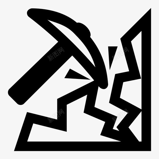 矿山田地采矿图标svg_新图网 https://ixintu.com 工人 田地 矿山 碎石机 采摘 采矿