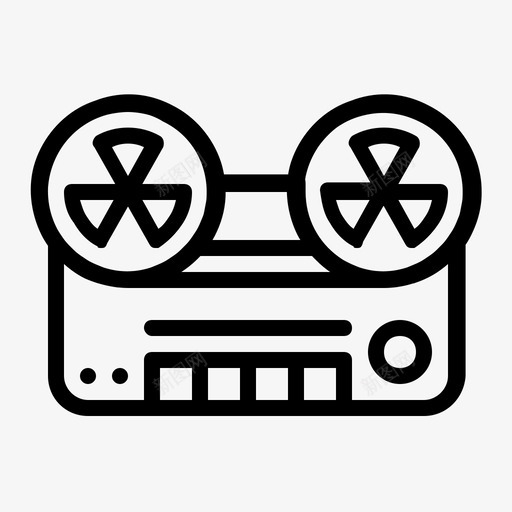 收音机频率录音图标svg_新图网 https://ixintu.com 客户支持热线 录音 收音机 磁带 频率