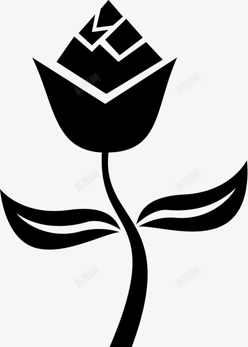花玫瑰图标svg_新图网 https://ixintu.com 玫瑰 花