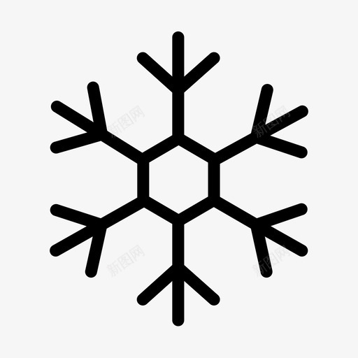 雪花圣诞节新年图标svg_新图网 https://ixintu.com 冬天 圣诞第一卷 圣诞节 新年 雪花