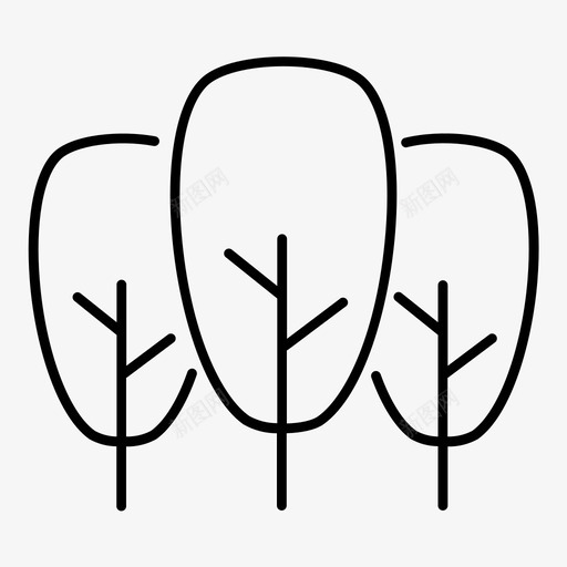 树木花园树叶图标svg_新图网 https://ixintu.com 大自然 树叶 树木 花园