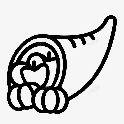 聚宝盆秋天装饰图标svg_新图网 https://ixintu.com 布景 感恩节 感恩节图标 秋天 聚宝盆 装饰