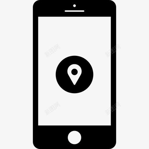 移动定位移动电话图标svg_新图网 https://ixintu.com 移动定位 移动电话