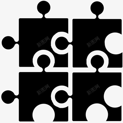 拼图插件解决方案图标svg_新图网 https://ixintu.com 业务集2 拼图 插件 策略 解决方案