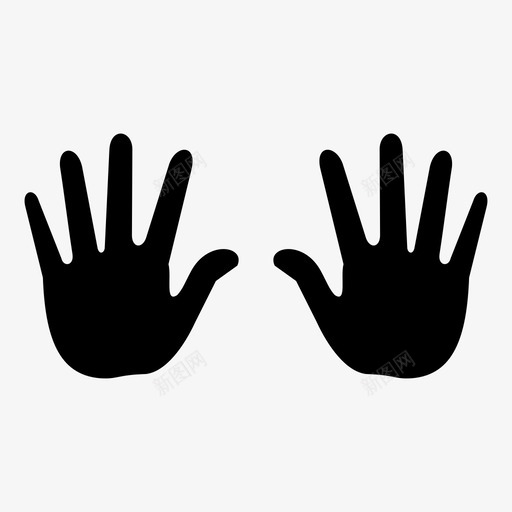 手印图标svg_新图网 https://ixintu.com 手印