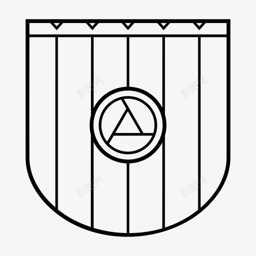 木盾军械库盾牌图标svg_新图网 https://ixintu.com rpg 军械库 普通rpg图标 木盾 盾牌 防御