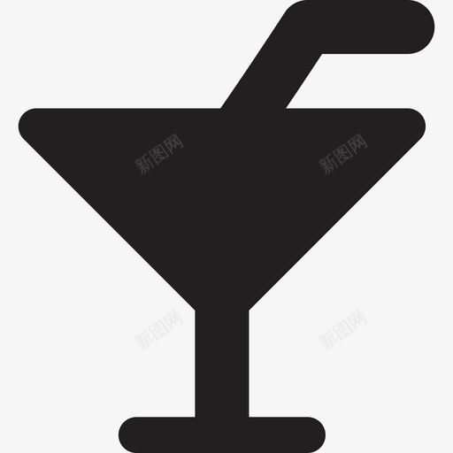 鸡尾酒配稻草食物暑假和假期图标svg_新图网 https://ixintu.com 暑假和假期 食物 鸡尾酒配稻草