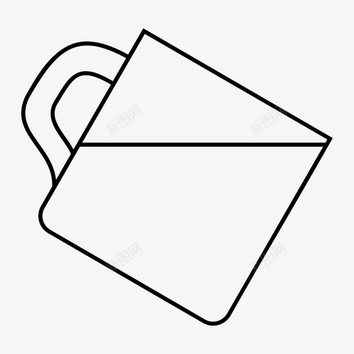 倾斜的玻璃倒出溢出图标svg_新图网 https://ixintu.com 倒出 倾斜的玻璃 水 溢出