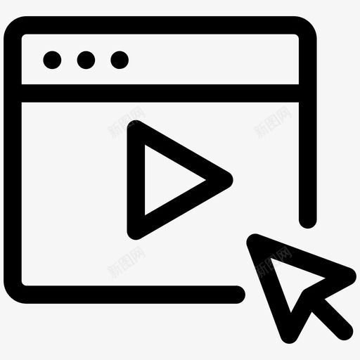 网络播放器在线电影视频图标svg_新图网 https://ixintu.com 在线电影 网络播放器 视频